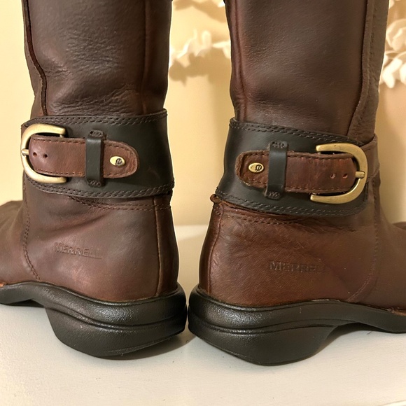 Merrell Copper Mountain Performance Waterproof Leather Riding Boots Brown Size 6 - Picture 10 of 16